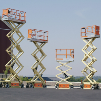 Scissor lift rental equipment for construction and maintenance