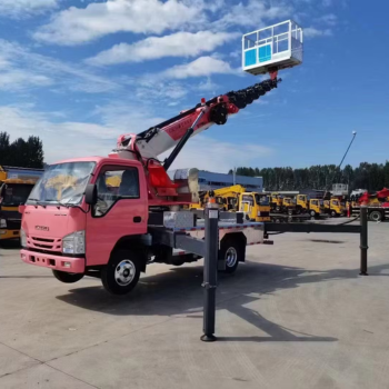 Truck mounted boom lift for aerial work and equipment rental
